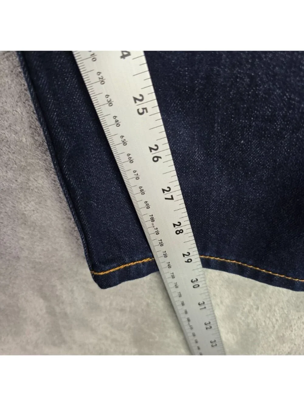 Mens Levis 512 Slim Taper Denim Blue Jeans Dark Wash Cotton Blend Size 34x30